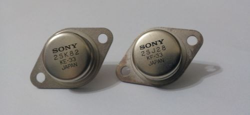 VFET Sony&#039;s Rare 2SK82 (KE-33) and 2SJ28 (KF-33) VFET (1 Pair)