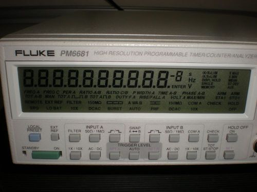 Fluke Model PM6681 High Resolution Programmable Timer / Counter /Analyzer