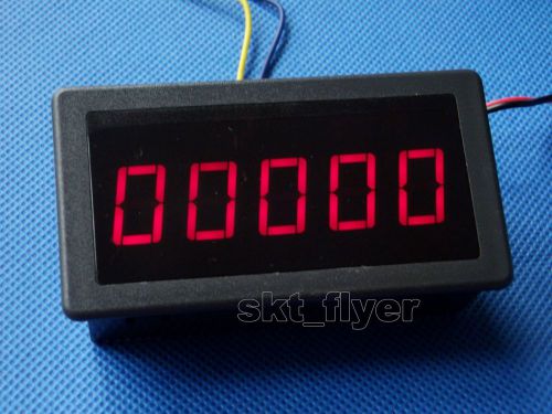 Dc/ac12-24v 0.56&#034; digital frequency tachometer rotate speed meter 100khz red led for sale