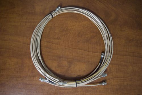 Lot of 5x rg400 50ohm bnc double shielded coaxial cable silver plated #5 for sale