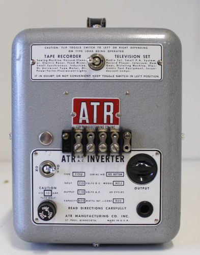 Vintage atr ac ~ dc inverter 110u 110v 600w max #9490 for sale