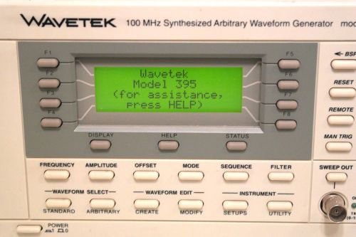 Wavetek 100mhz synthesized arbitrary waveform generator model 395 for sale