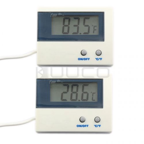 Digital Thermometer Celsius Fahrenheit °C/°F Display Aquarium Refrigerator Freezer