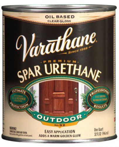 Varathane 242180 1 quart crystal clear spar urethane exterior oil based gloss for sale