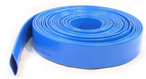 25mm 1&#034; 5Ft Layflat PVC Water Delivery Hose Discharge Pipe Pump Irrigation Blue