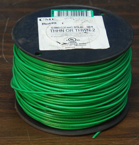 500&#039; CME Wire Cable RoHS 12 AWG Solid THHN/THWN-2 600V, VW-1 Appliance Internal