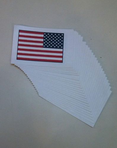 USA Flag heat Transfer label (4.5 x 3 in.) Lot of 25 pcs.
