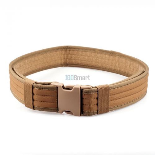 2.3&#034; w police security tactical combat gear utility nylon duty belt swat tan for sale