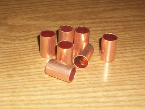 Lot 10x Copper Fitting Coupling with Stop CXC 1/2 Inside Diameter