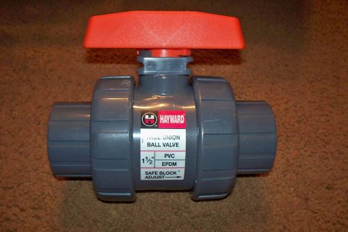 Hayward true union ball valve 1 1/2 pvc epdm new unused for sale