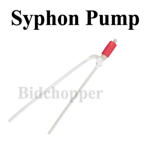 Hand Siphon Pump w Hose for Gas Oil Water Syphon Diesel Fuel Draining aquariums