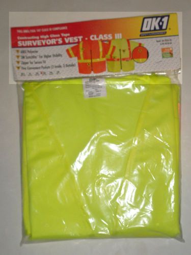 Ok-1 / class iii / surveyor&#039;s vest / green / sz 3xl - new in bag / xxxl - new!! for sale