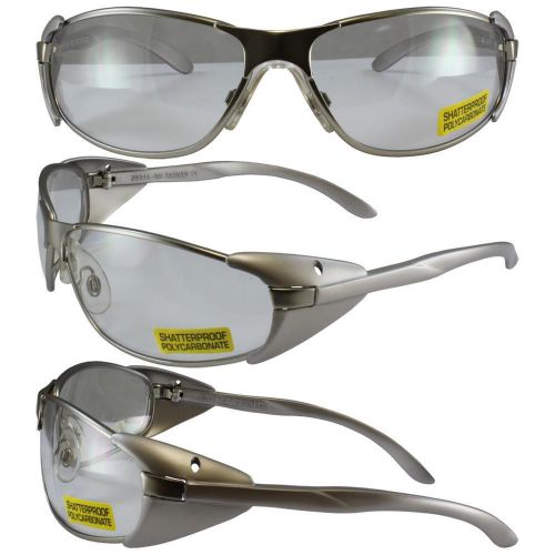 Supra Clear Lens Lightweight Metal Frame with Side Protection Wings New