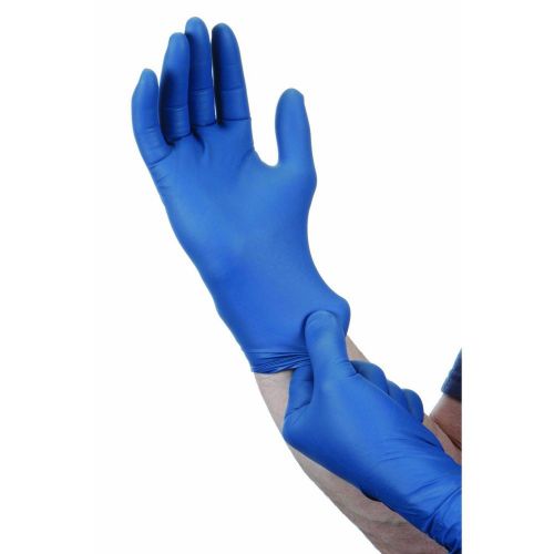 Heavy duty blue nitrile gloves 2 pair disposable/reusable* size large for sale