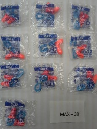 MAX-30 - 100 PAIRS - HOWARD LEIGHT MAX 30 Safety Ear Plugs Corded Earplugs NRR3