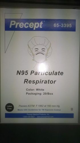 Precept 20 Per Box N95 Particulate Respirator Masks Latex Free NIOSH Approved