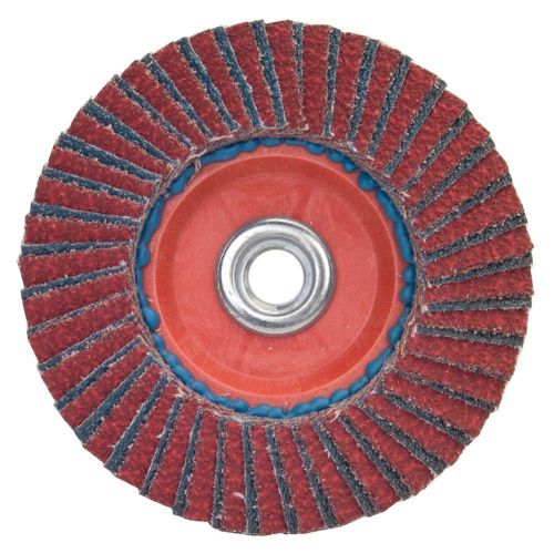 Norton RedHeat Abrasive Flap Disc, Type 27, 5/8&#034; Arbor, Ceramic and Zirconia Al