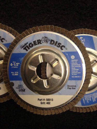 (10)weiler 50513 arbor mount flap disc, 4-1/2in, 40 coarse for sale