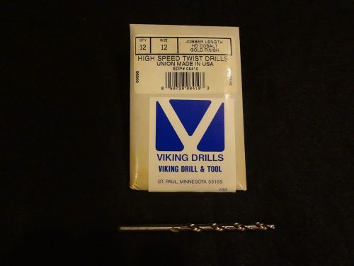 #12 Jobber Length Cobalt Drill Bit-Viking Drill &amp; Tool USA-NEW Sold by the each