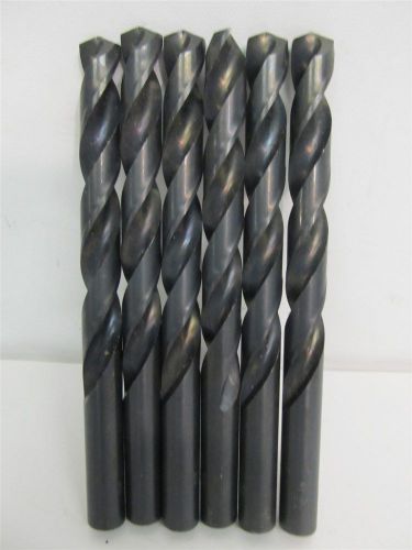 Jobber Length Drill Bits, 1/2&#034;, HSS, Black Oxide - 6 each