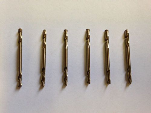 Set of 12 1/8&#034; twin end molybdenum premium high speed twist drill bits 95980 for sale