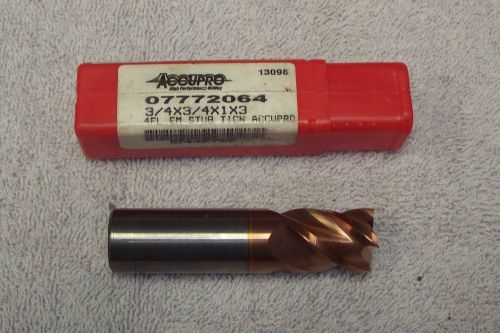 Accupro    carbide end mill   3/4&#034;     4 flute for sale