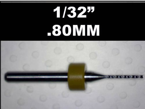 1/32&#034; - 0.80mm  -  carbide drill bit - new one piece - cnc dremel pcb models for sale