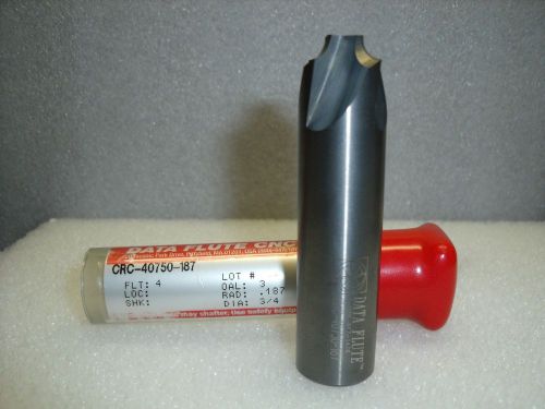 Data flute 3/4&#034; carbide corner rounding end mill 3/4&#034; shank new a2 for sale