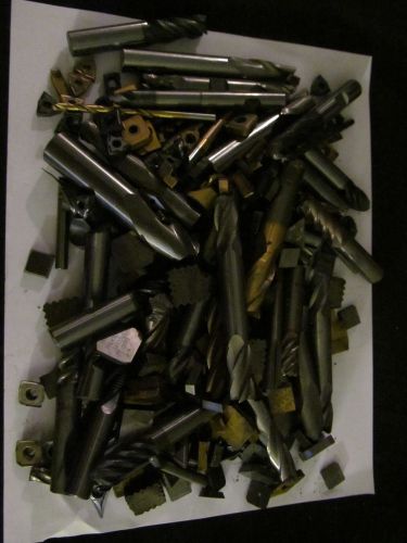 SCRAP CARBIDE  END MILLS &amp; INSERTS  weight: 13 POUNDS 10 0Z. L@@K