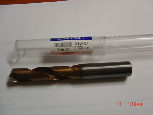 Garr Tool 12.9MM Helica Coated, Carbide Drill, 20981