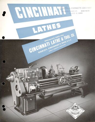 Cincinnati Lathes and Attachments Vintage Informational Illustrated Brochure
