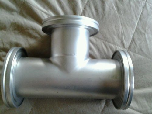 Stainless steel vacuum  3-way t tee out dia. 3 3/4&#034; , inside dia. 2 3/8&#034; for sale