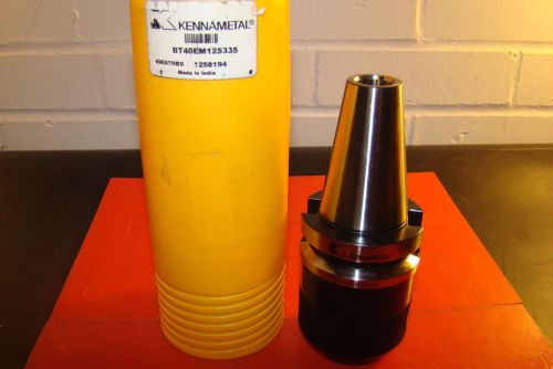 Kennametal, bt40em125335, end mill adapter, 1-1/4&#034; hole dia., 3.35&#034; project/kt1/ for sale