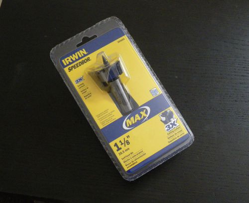 Irwin speedbor max 3046005 1-1/8&#034; inch 28.5mm 3-cutter self-feed drill bit for sale