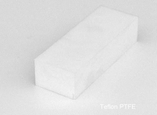 Teflon ptfe virgin white sheet 0.5&#039;&#039; x 0.625&#039;&#039; x 25&#039;&#039; slight bend cnc (0.6w) for sale