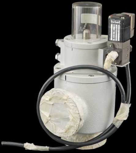 Leybold-heraeus 28175br2 right angle vacuum valve 92300782 +burkert 420/g for sale