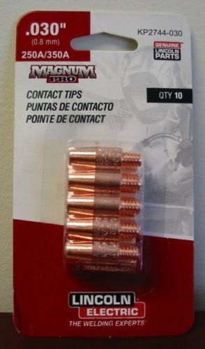 Lincoln Electric Magnum Pro Contact Tips .030&#034; 250A/350A - qty10 - KP2744-030