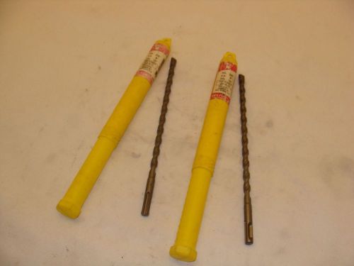 RELTON 207-6-10 3/8 INCH DIA 10 INCH OAL HAMMER DRILL BIT USED 1 LOT OF 2 BITS