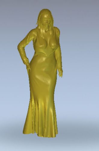 Dressed Sexy Woman Full 3D model STL file - Model for CNC Router Machine