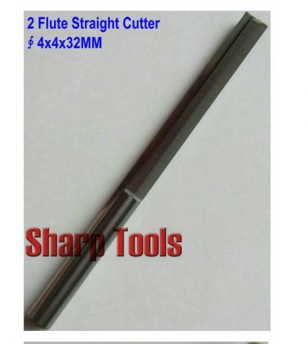 5pcs double flute straight slot cnc router bits milling cutter 4mm 32mm for sale