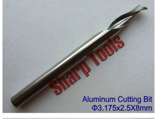 5pcs single flute carbide spiral cutter aluminum cnc router bits 2.5mm 8mm for sale