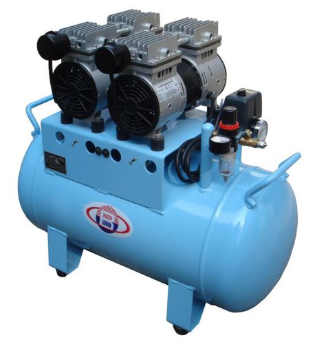 60l auto dental one-driving-three silent oilless air compressor noiseless 1.5 hp for sale
