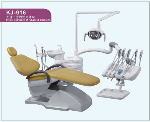 New dental unit chair kj-916 computer controlled fda ce approved hard leather for sale