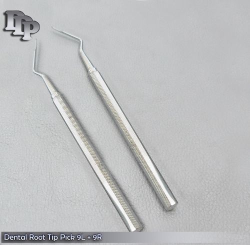 2 Root Tip Picks # 9L &amp; 9R Dental Elevator SURGICAL Instruments