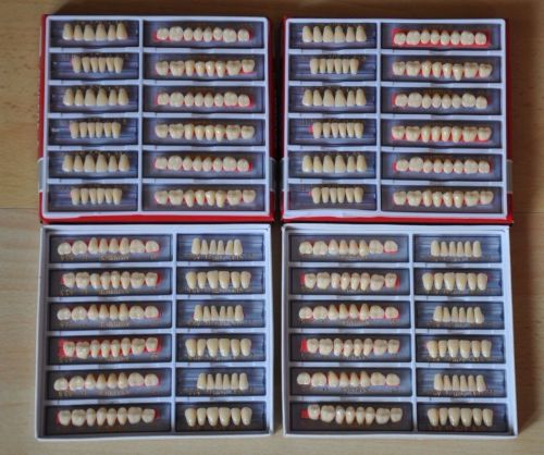 Oral 28x1 A3.5 color acrylic resin denture full mouth of teeth 2 box (48 plate)
