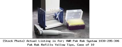 VWR Pak Rak System 1030-295-306 Pak Rak Refills Yellow Tips, Case of 10