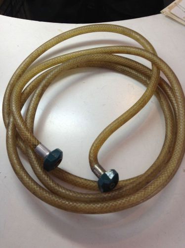 Oxygen hose, medical,1/4&#034;, 2 fem. diss hand tight connectors, 10 ft, clear, used for sale