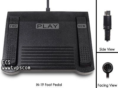 In-19 in19 8 pin mini din plug foot pedal for lanier, olympus, philips for sale