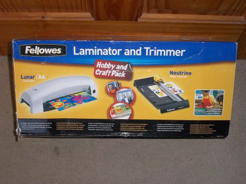 Fellowes Hobby &amp; Craft Pack: Lunar A4 Laminator and Neutrino Photo Trimmer NEW