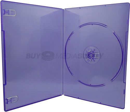 7mm slimline clear purple 1 disc dvd case - 4 piece for sale